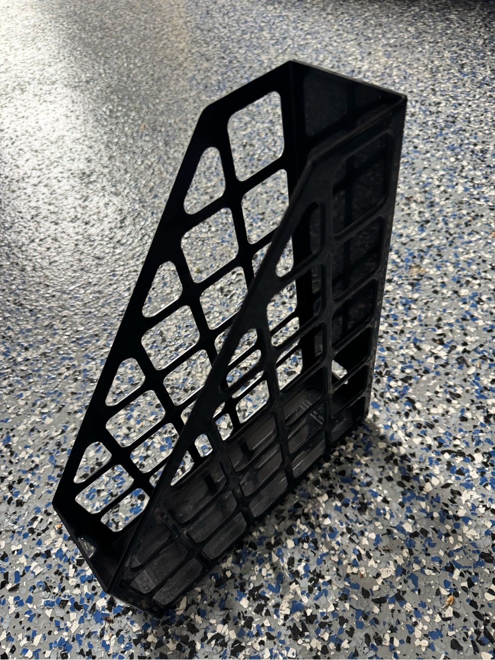 11 Black Grid Plastic File Magazine Holders